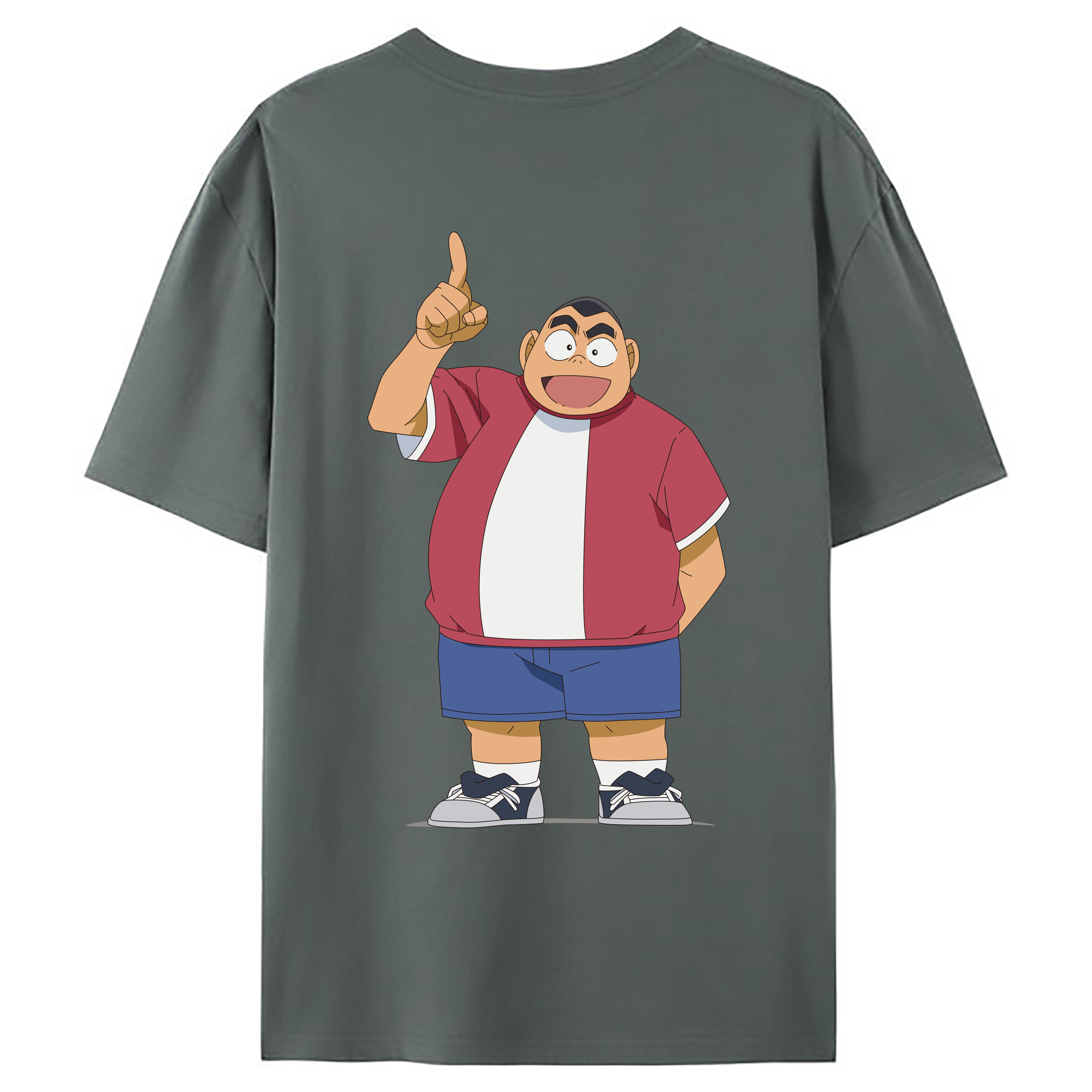 （画像用） 名探偵コナン 小嶋 元太 こじま げんた Detective Conan Kojima Genta 綿100％ メンズ半袖Tシャツ（バックプリント） 通気性